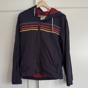 Marine Layer Men's Navy Windbreaker with Stripes